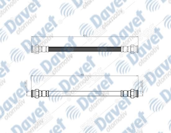CAV-C901298A Fren Hortumu Sag Arka (Hyundai  H-1 / Starex 93-07)